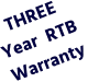 THREE Year  RTB Warranty